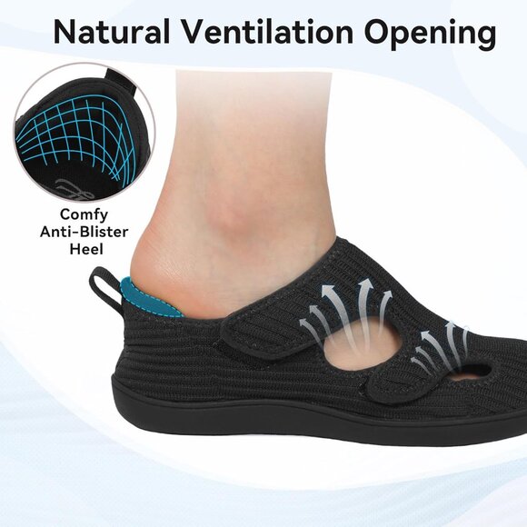 Diabetic Shoes for Women Adjustable Extra Wide Barefoot Walking Shoes for Swolle - Picture 5 of 7